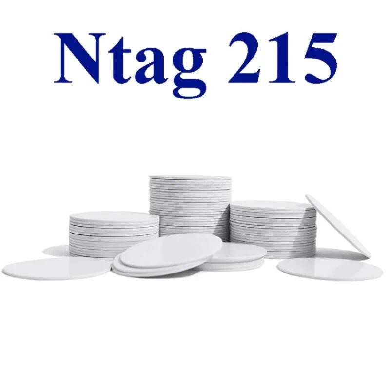 

10-100 Pcs 13.56MHz NFC NFC 215 Coin Tag Card Label RFID Ultralight Tags Labels 25 mm Diameter 540 Bytes