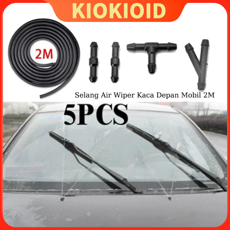 T / Y / I 2M Selang Air Wiper Kaca Depan Mobil Universal Set Selang Slang Konektor Wiper Air Mobil 【