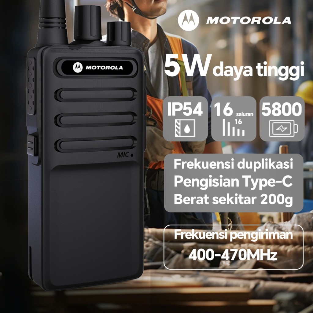 HT Motorola CP6688 Pemantik Sentuh Type-C dengan Frekuensi Pengiriman 400-470MHz 5Watt 16Channels 58