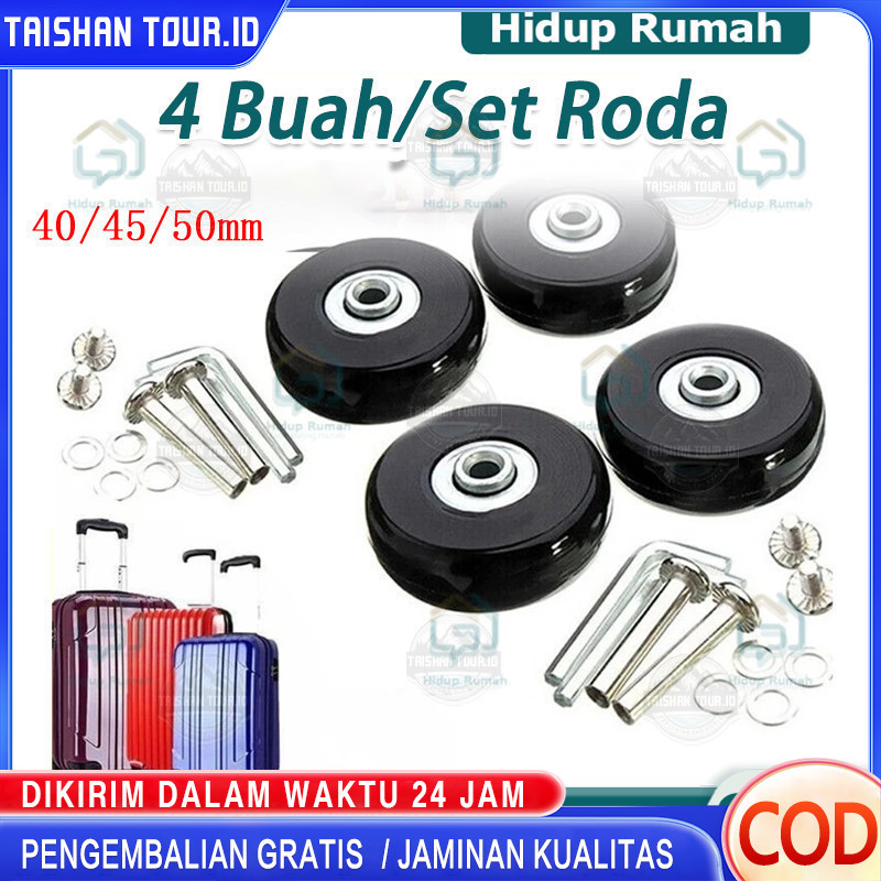 40 /45 /50mm Roda Koper 4 PCS  Pengganti Roda Karet untuk Koper  Roda Koper Karet Pengganti- Roda Ka