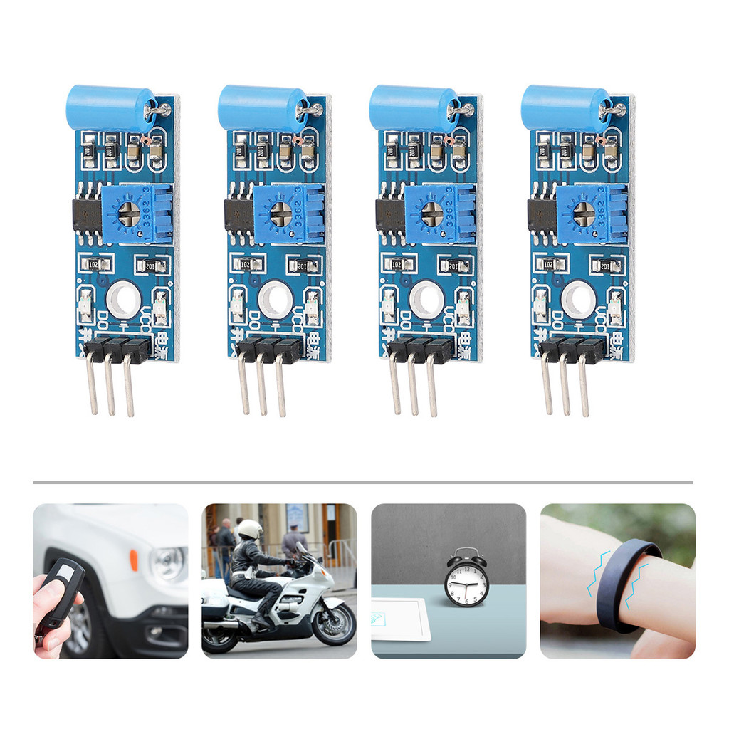 10pcs Vibration Sensor Module Active Sensing Normally Closed Type Alarm Theft Detection Earthquake M