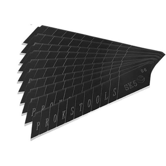 

(GROSIRAN) (Isi 10pcs) Isi Ulang Cutter Hitam Besar 18mm SK5 Refill Cutter Besar Tajam 18mm Stainless Fungsional