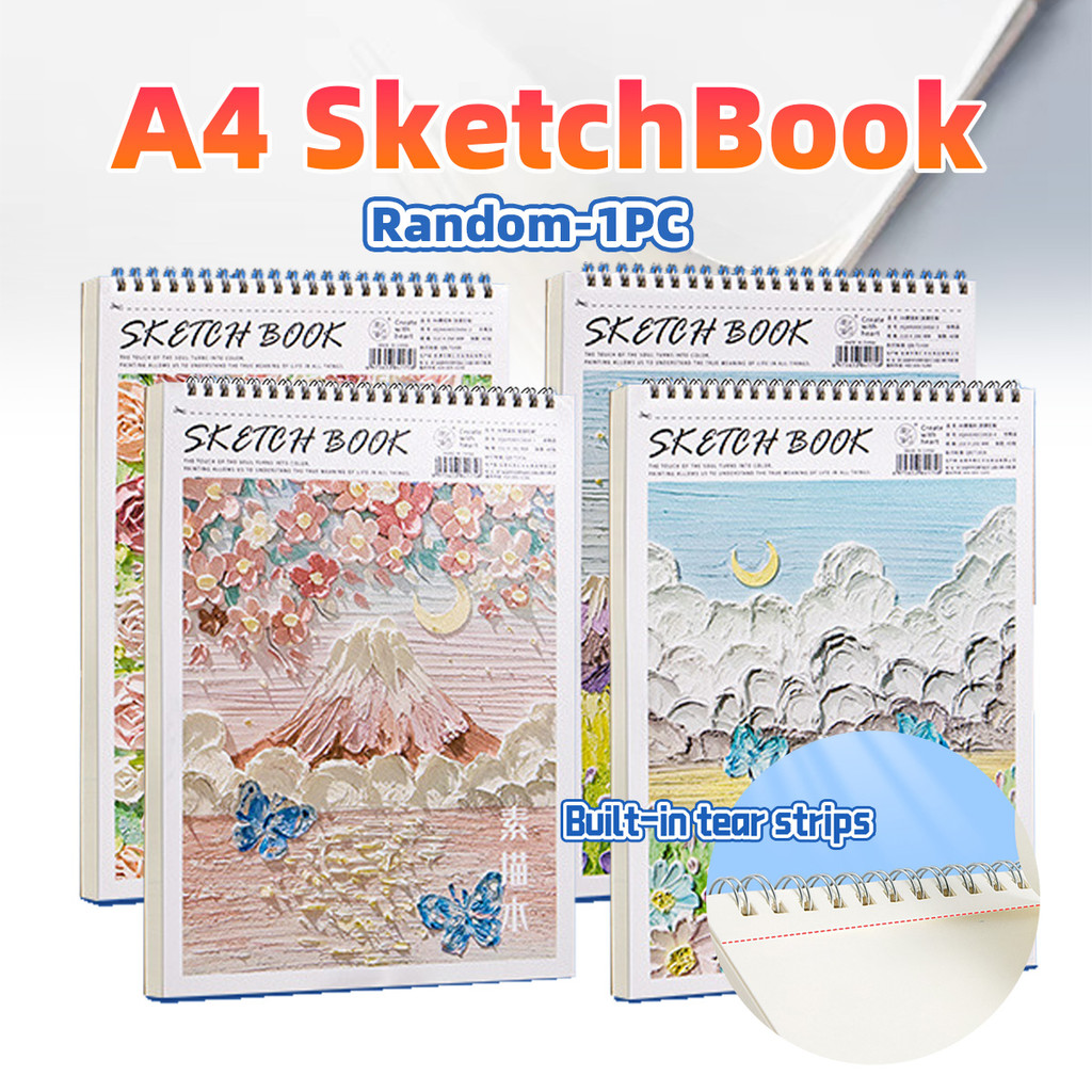 

Buku gambar sketchbook a4/ Buku Gambar Aesthetic/ Buku Vertikal Jilid Spiral 40Halaman