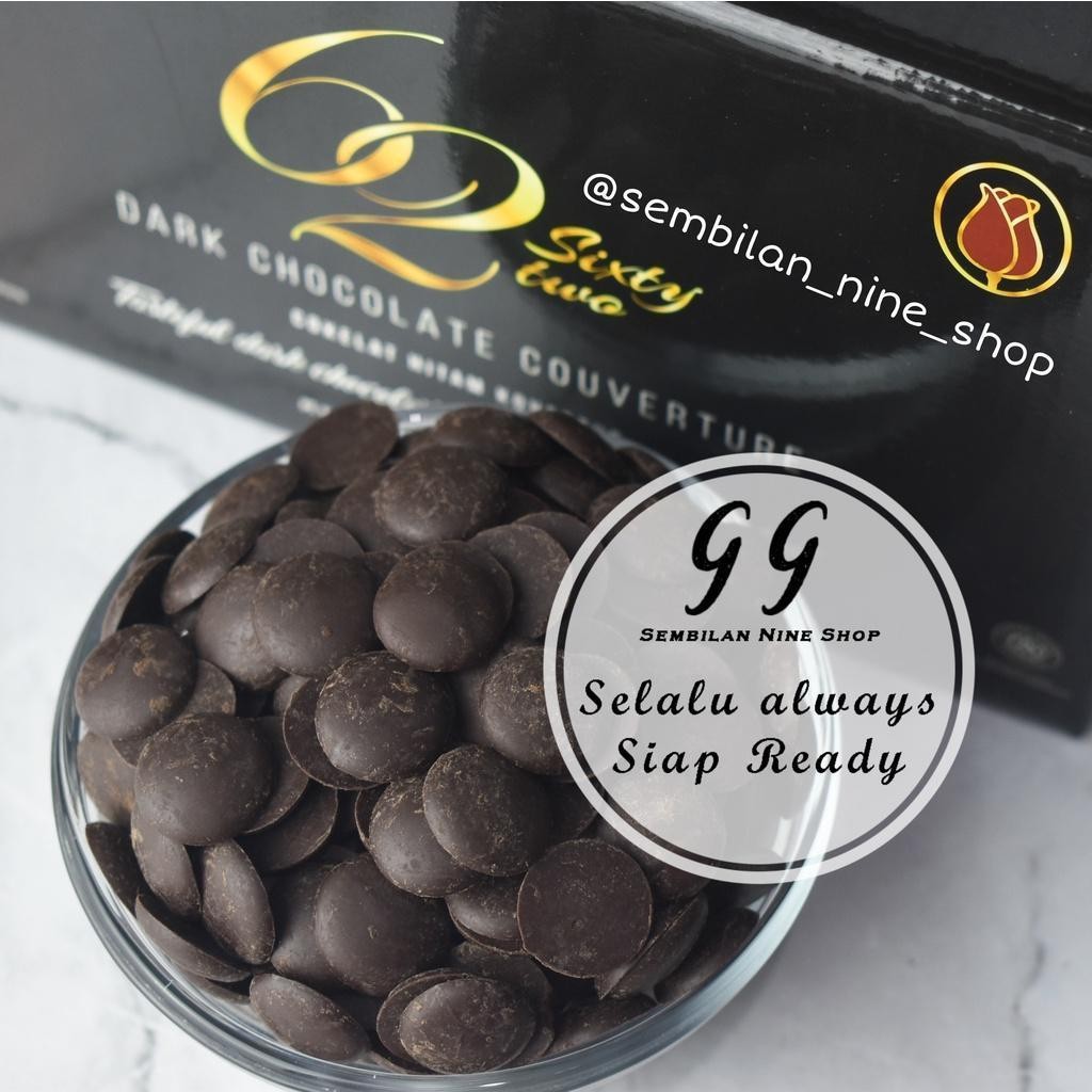 

Tulip 62% Dark Couverture 250 Gram Chocolate Cokelat Coklat Hitam