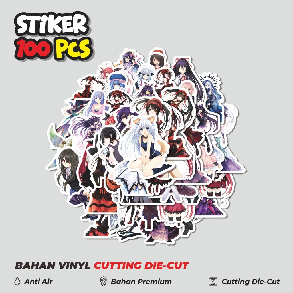 

Terbaru! 50 pcs Stiker Acgn Beauty Girls Series DATE A LIVE Character Dekorasi Lucu Kreatif untuk Notebook, Skateboard, HP