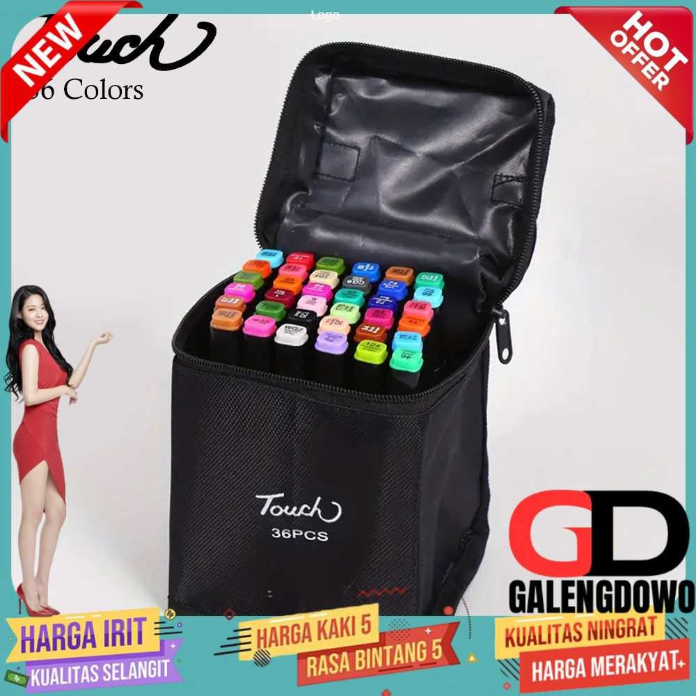 

Touch Spidol Dual Side Fine Art Brush Art Marker Set 36 Warna - CY-006