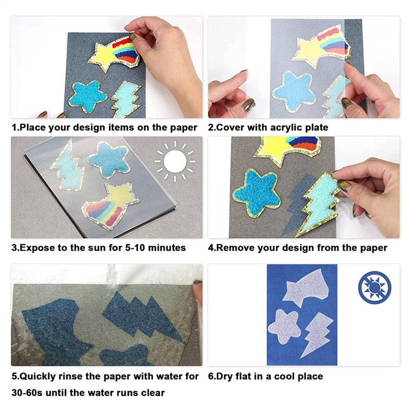 

A82X-305 Pcs Sun Print Paper Cyanotype Paper Kit,Solar Drawing Paper Sensitivity Sun Print Nature Printing Paper(5.9X3.9Inch)