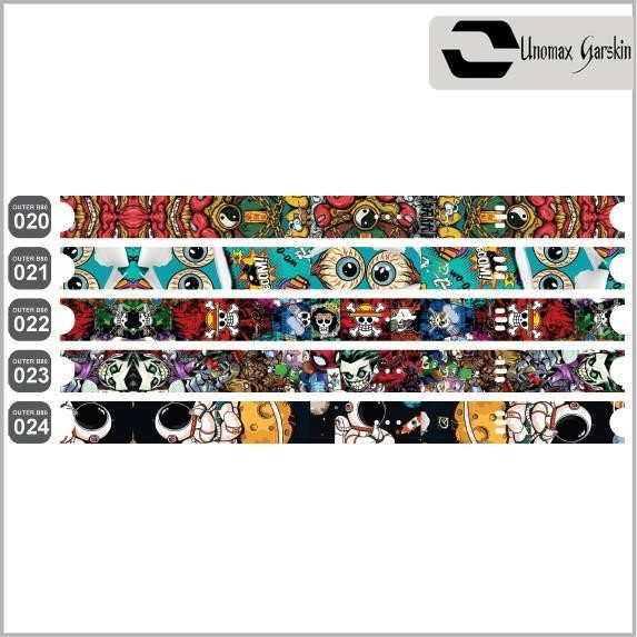 

[UNOMAX GARSKIN Sticker Bagian Samping Cutting b80 Full Laminasi Doff Presisi