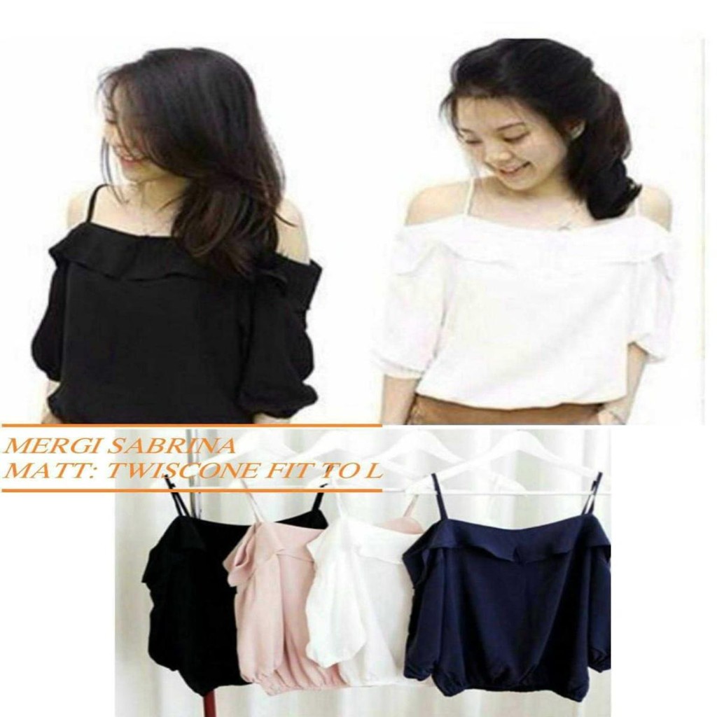 Blus Mergi Sabrina Fit M / Blus Fashion Wanita