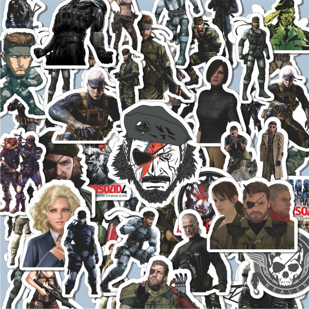 

100PCS Lucu Stiker Konami Game Series Metal Gear Solid Character Mix Stiker Aesthetic Stiker Anti Air Stikers Berperekat Waterproof sticker decal buat Motor Helm Buku Journal Koper Casing HP Laptop Botol Minum Hadiah anak