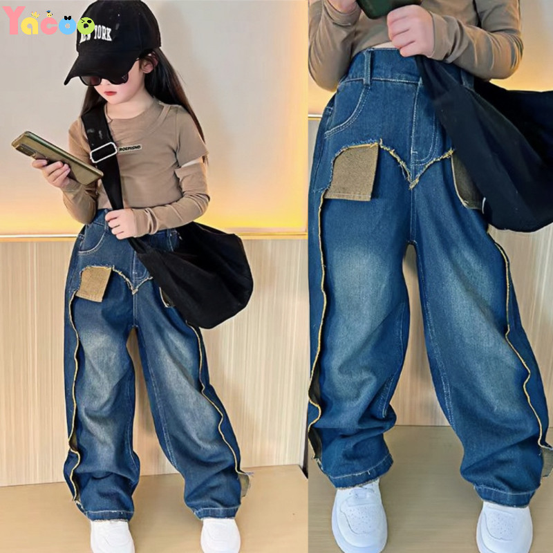 azamtea2STOREYacoo Setelan Baju Anak Perempuan Gaya Korea Style Baru - Kaos Katun Bahu Terbuka Lenga