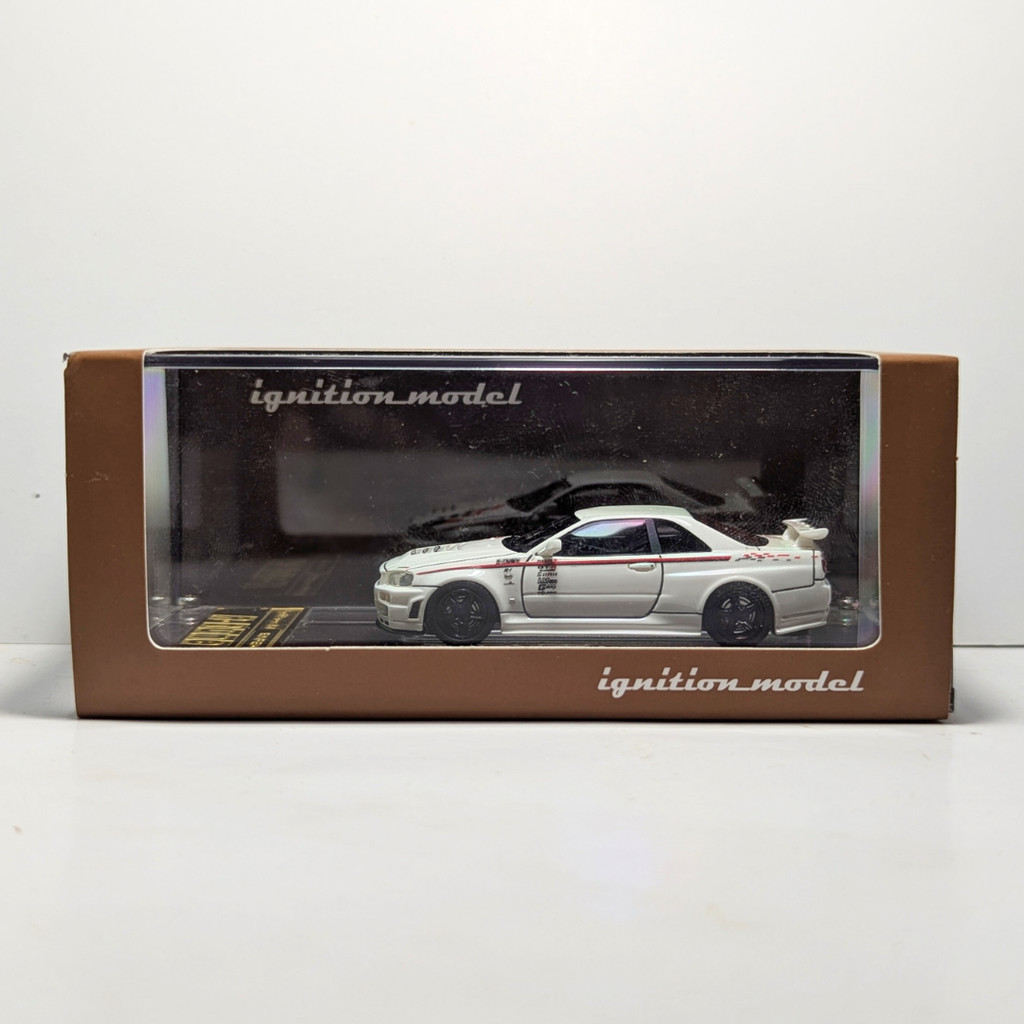 Ignition Model 1/64 Resin Nissan Skyline GTR R34 R NISMO R-Tune BNR34 White/Putih