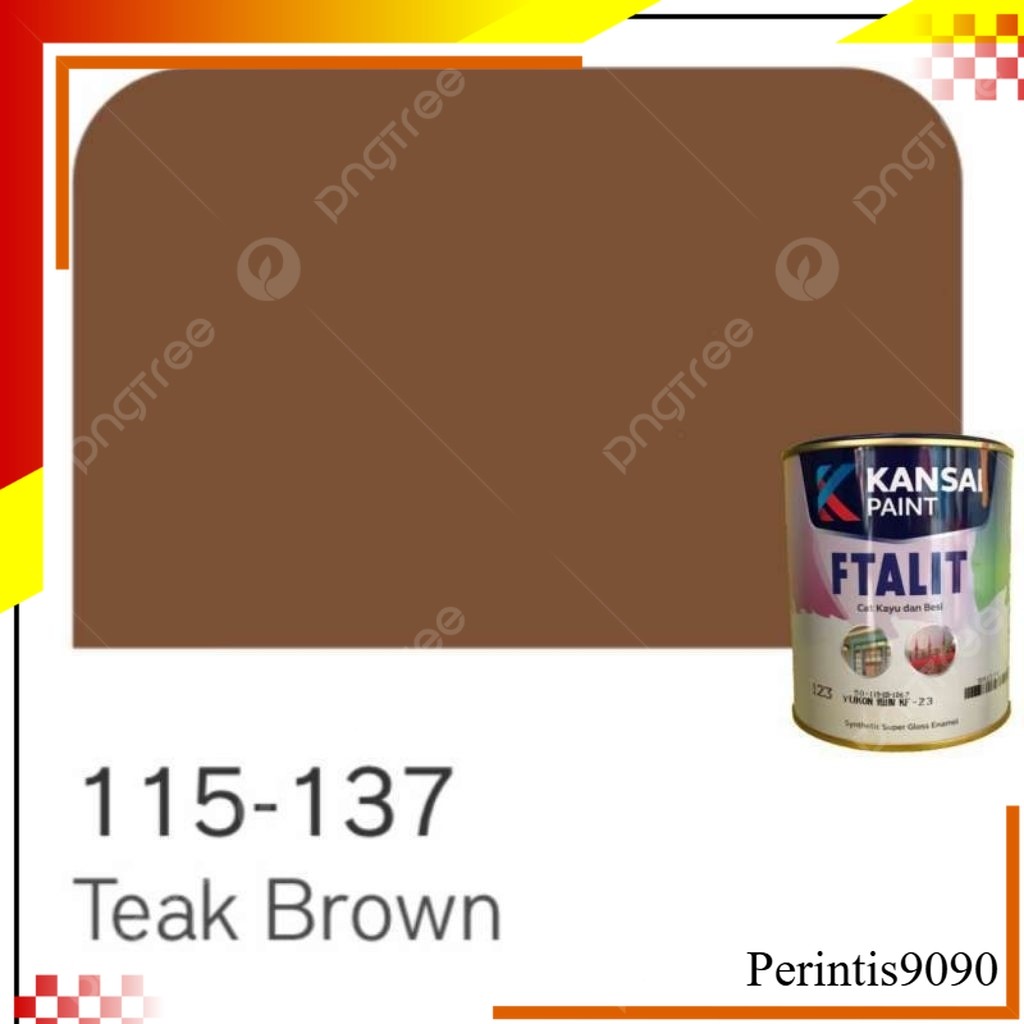 

Cat minyak ftalit kansai paint 1kg 137 teak brown