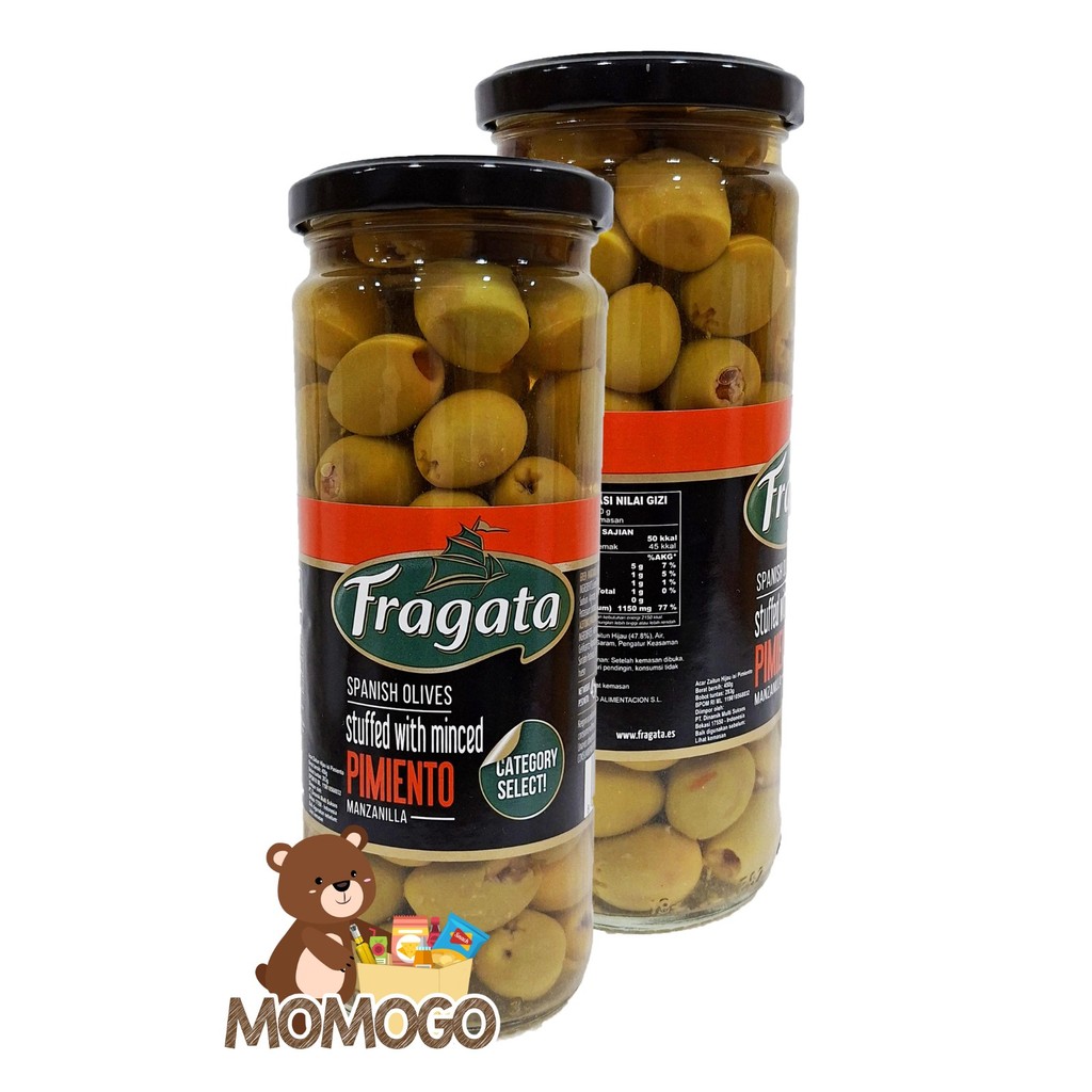 

FRAGATA SPANISH OLIVES STUFFED WITH MINCED PIMIENTO 450GR