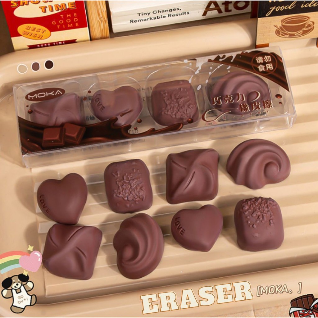

PENGHAPUS PENSIL 1 SET ISI 4 PCS BENTUK CHOCOLATE CANDY VALENTINES LUCU IMUT KAWAII