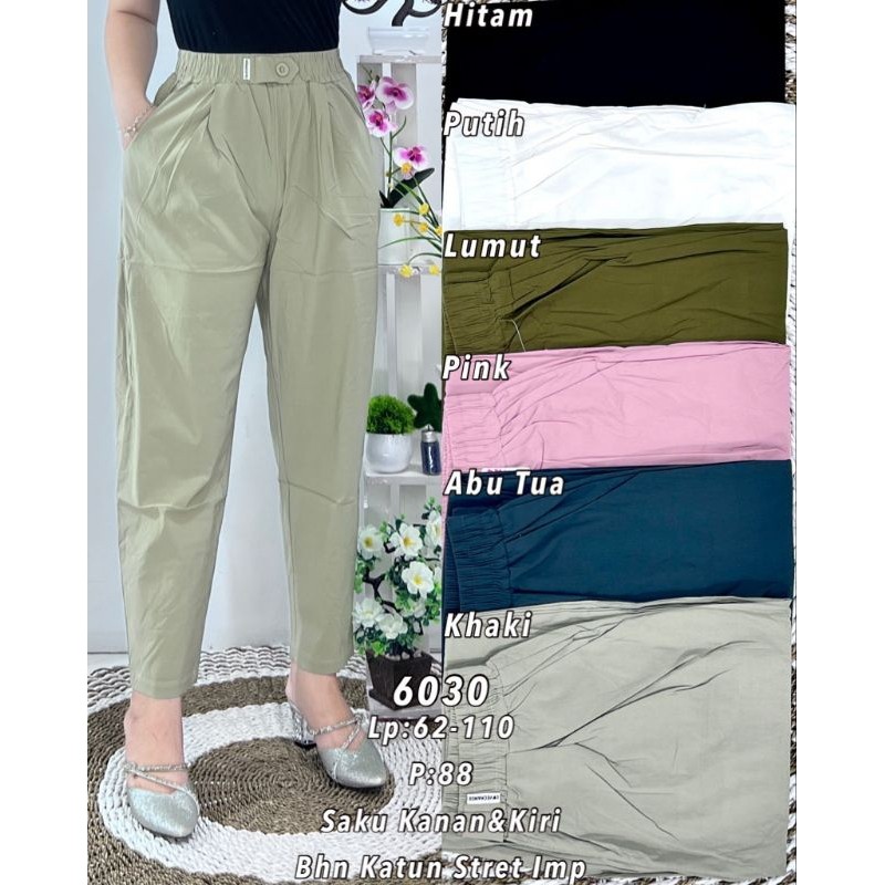NEW ARRIVALL   603 Celana Joger Import Bangkok Katun Stretch Kancing
