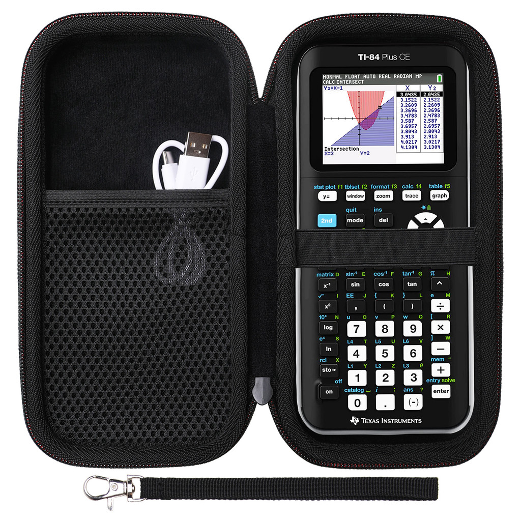

LTGEM EVA Hard Case Compatible with Texas Instruments TI-84 Plus CE/TI-Nspire CX CAS/TI-Nspire CX II/Color Graphing Calculator