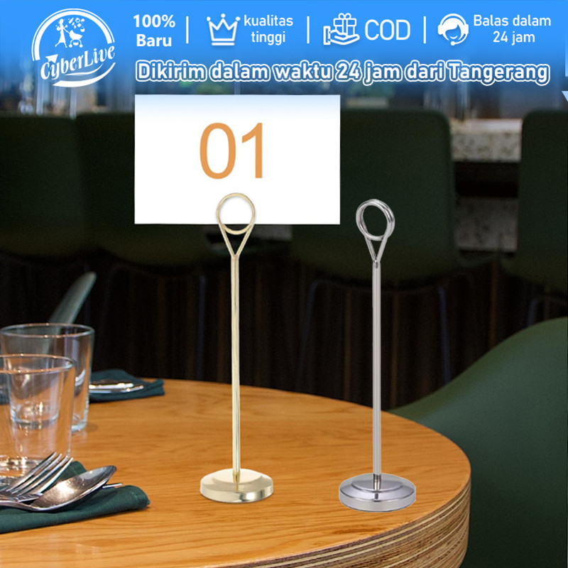 

Table Number Stand Stainless Stand Holder Menu Standing Nomor Meja Signage Standing Nomor Meja Untuk Restoran Cafe Kafe