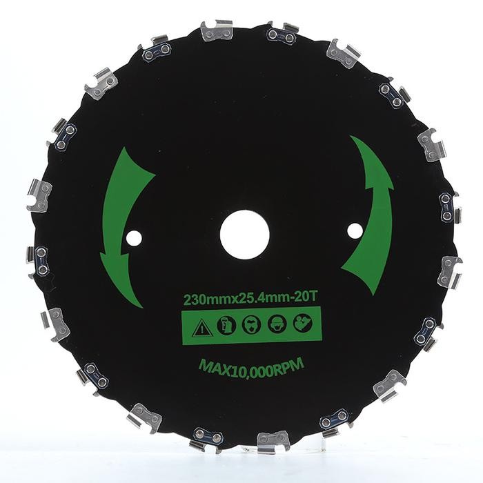 

20T Bilah Pemotong Rumput 9inch Bilah Gergaji Rantai Melingkar Baja Mangan Pisau Mesin Rumput Bilah Potong Rumput - 9inci