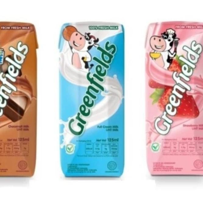 

susu greenfields 125ml - Strawberi