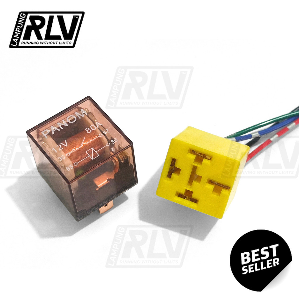 Relay Klakson Transparan Kaki 4 12V Riley Relay Alarm Motor Mobil - Relay Lampu Universal