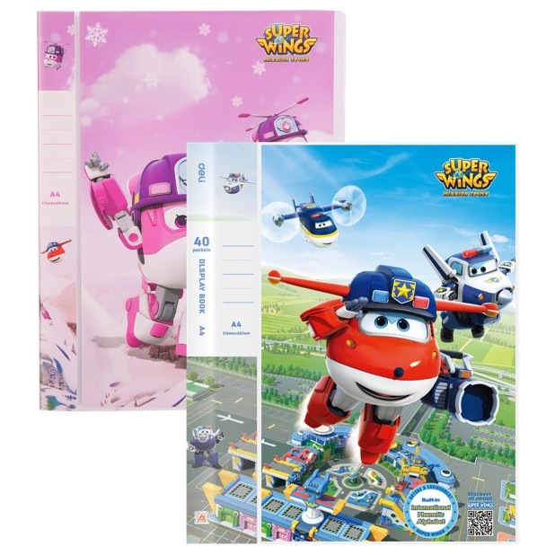 

Deli | Display Book (Clear Holder) Super Wings | A4 | 40 Pockets | EZ55802