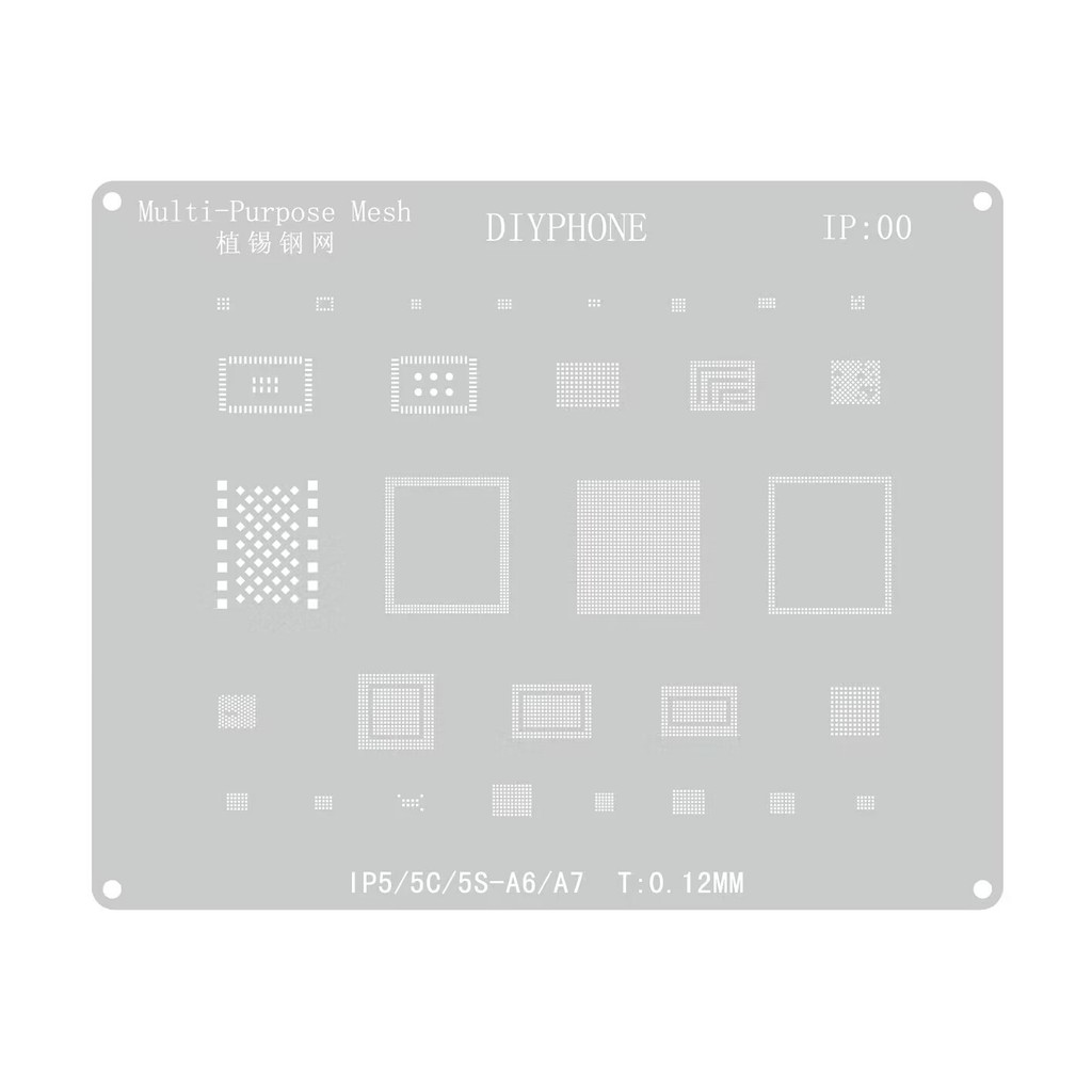 DIYPHONE 0.12mm BGA Reballing Stencil For iPhone X XS MAX XR 11 12 13 14 15 16 Pro Max CPU NAND Chip