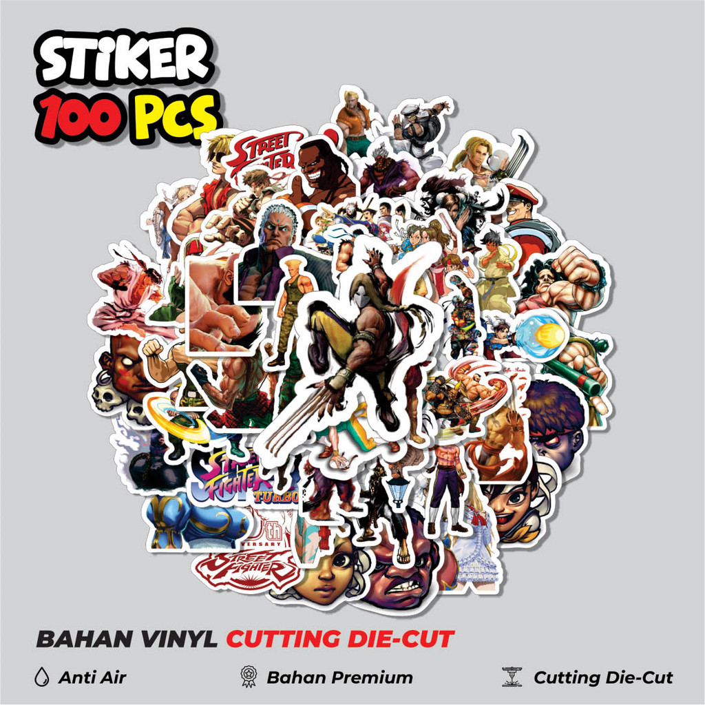 

Terbaru! 50 pcs Stiker Video Game Series Street Fighter Character Mix 2 Dekorasi Lucu Kreatif untuk Notebook, Skateboard, HP