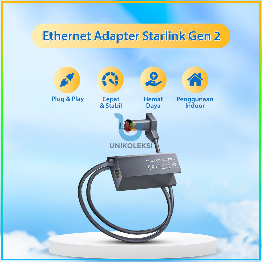 Adapter Starlink Gen 2 STARLINK ETHERNET ADAPTER / LAN / RJ45 Starlink Internet Satelit