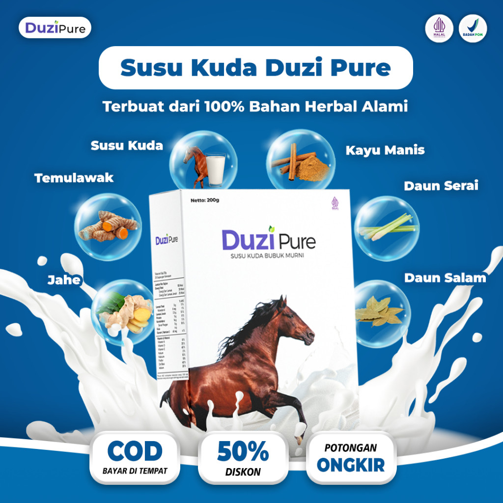 

Duzi Pure Susu Kuda Liar Lombok Murni 100% Original