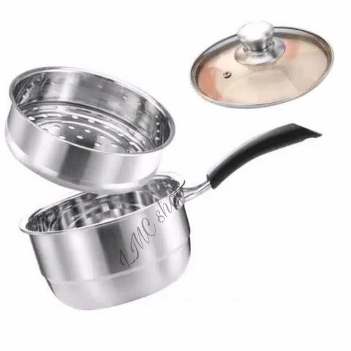 Panci Kukus Panci Steamer Stainless Steel Sauce Pan Milk Pan Calypso