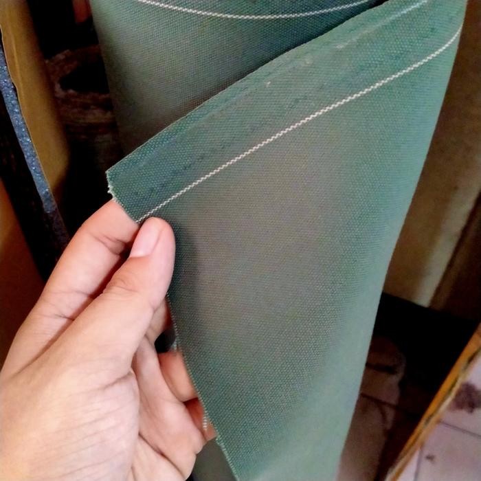 

SALE BAHAN TERPAL KANVAS / CANVAS TEBAL ROBINHOOD 1MM ECERAN - ARMY GREENTERLARIS