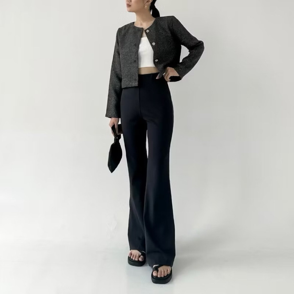 NTF - ZFS CELANA SOSANA CUTBRAY OLAHRAGA LEGGING HIGHWAIST KULOT SEMI / FLARE PANTS / Celana Panjang