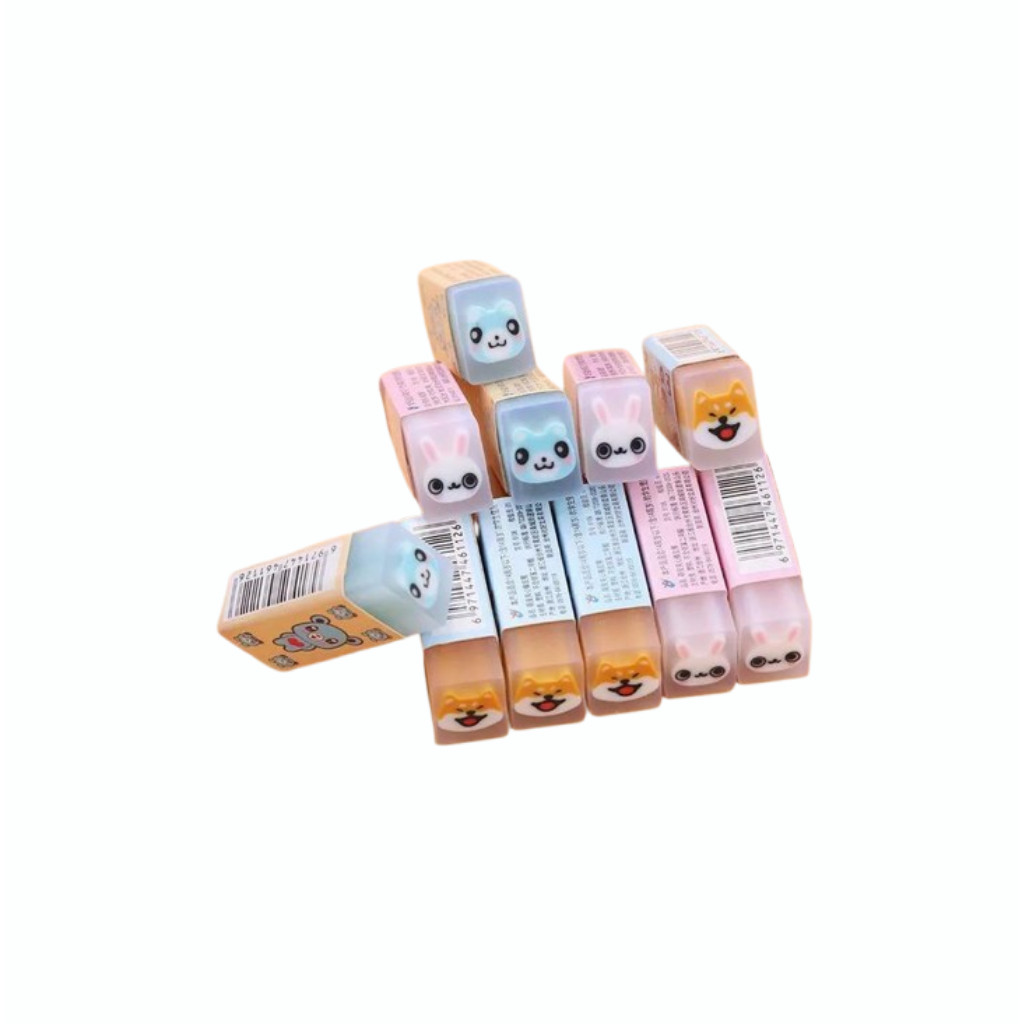 

(animal&fruitty) Penghapus Pensil Karakter Motif Buah Hewan Lucu & Praktis RANDOM