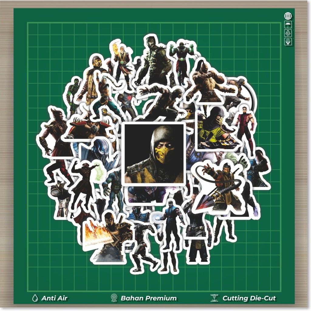 

HOT 50 PCS STIKER Stiker Video Game Series Mortal Kombat Character Mix 3 Stiker Fashion Cars Decal Dingin Kartu Album Custom Vinyl Anti Air- Sticker Aesthetic Buku Journal Koper Casing HP Tablet Laptop Helm Motor Botol Minum