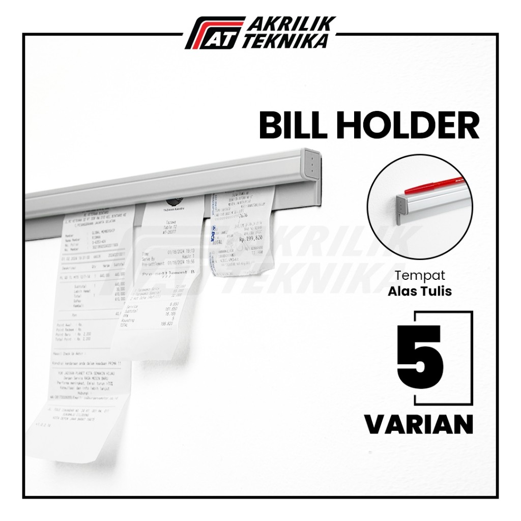 

KP - Bill Holder / Capitan Nota Bon Stainless / Receipt Holder terbaru