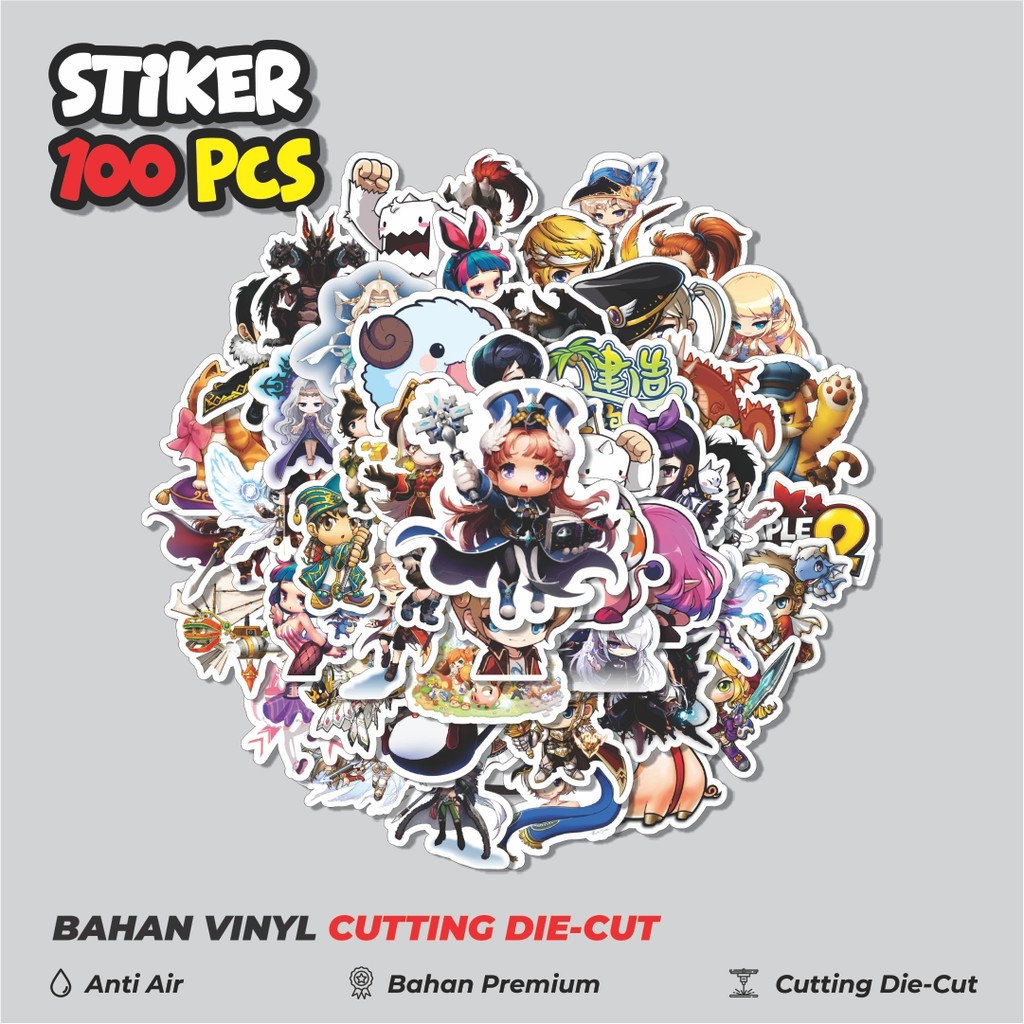 

Terbaru! 50 pcs Stiker Game Series Maple Story Mix 3 Dekorasi Lucu Kreatif untuk Notebook, Skateboard, HP