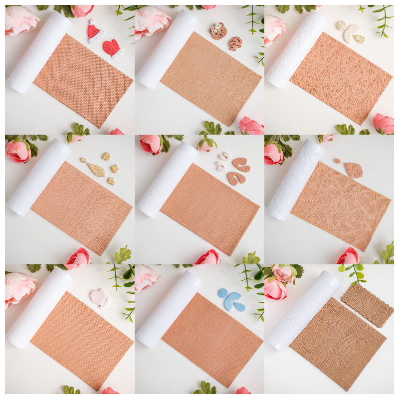 

Polymer Multiple Textures Roller Earrings Polymer Clay Cutting Roller Clay Mold DIY Pendant Jewelry Roller Pottery Tools