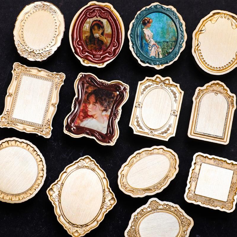 

Can Hold Photos Copper Stamps Wax Seal Stamp Retro Photo Frame Seal Scrapbooking Stamps Craft Diy Wedding Decorative Invitation
