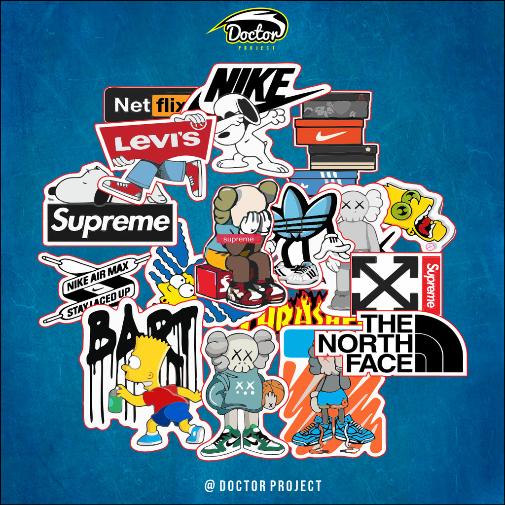 

Stiker Pack Hypebeast Aesthethic Vinyl Waterproof Dekorasi Koper Laptop Casing Handphone