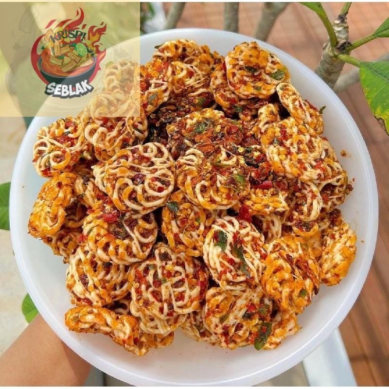 

Seblak krispi kerupuk Seblak kering kerupuk pedo pedas daun jeruk isi 500.gram.s