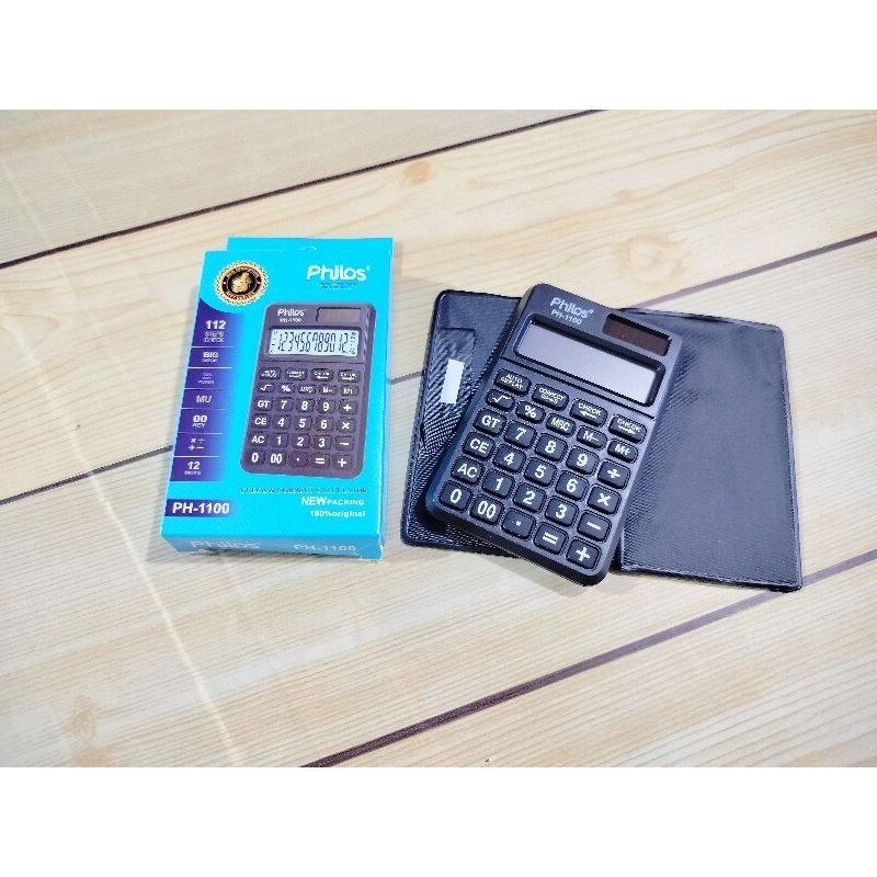 

(PCS) Kalkulator Kecil / Kalkulator Mini Philos PH-1100 12 Digit (min. order 6pcs)