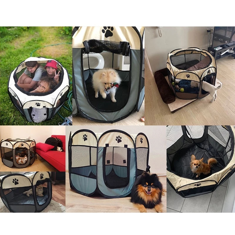 CV56TY Tenda Kucing Lipat Portabel untuk Anjing dan Kucing, Kandang Kucing Portabel dengan Tenda Kuc