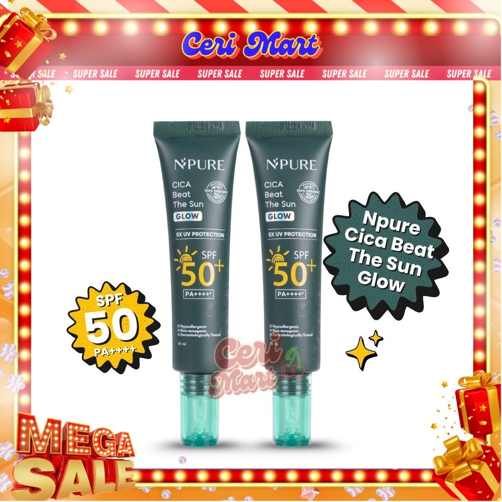 NPURE Cica Beat The Sun SPF 50 PA ++++ / NPURE CICA SUNSCREEN / NPURE SUNSCREN GLOW