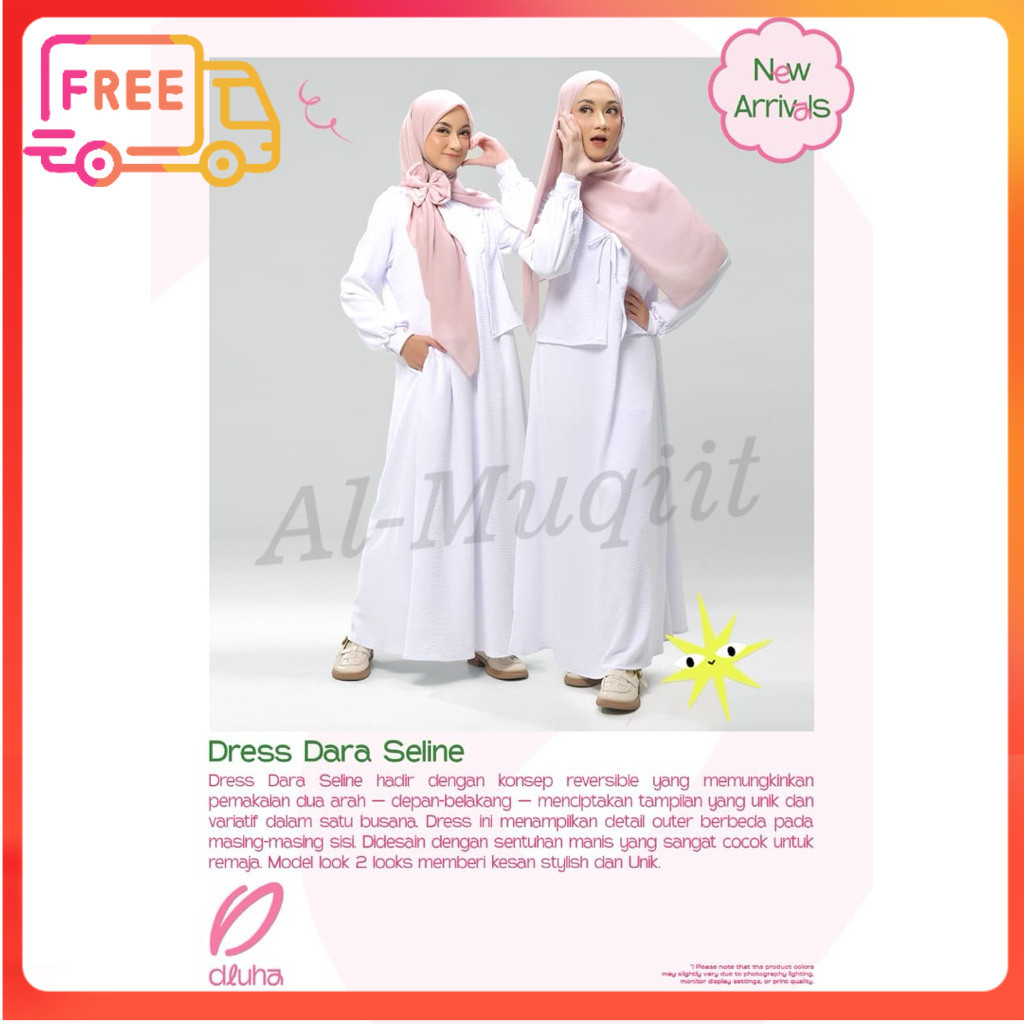 DISKON RABBANI ORI Dresslim Dara Seline | Dresslim Rabbani Original | Gamis Putih Al-Muqiit.Shop