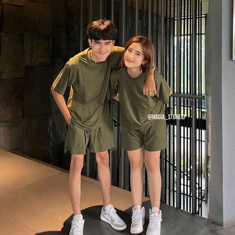 Keiko Couple One Set by hagia | sudah sepasang baju atasan dan celana