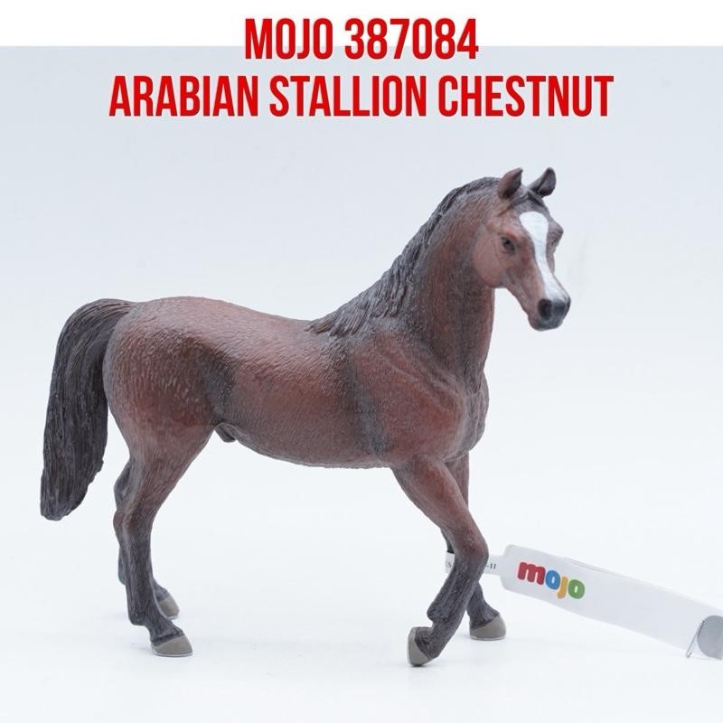 MOJO 387084 Arabian Stallion Chestnut Horse Kuda Jantan Arab Kastanye  Equus caballus Mainan Binatan