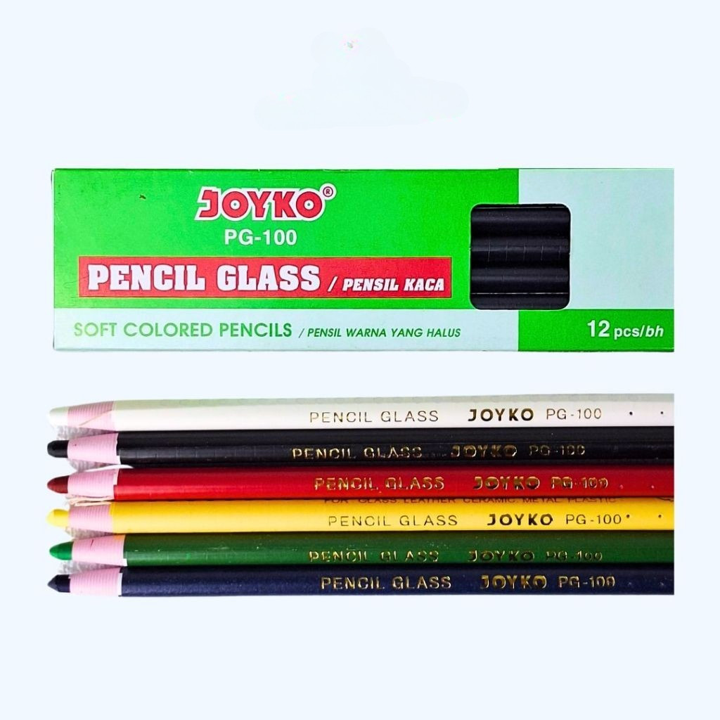 

Pencil Glass Pensil Kaca Warna Joyko PG-100 (1 pcs) - Pensil Dermatograph / Pensil Bahan / Fabric