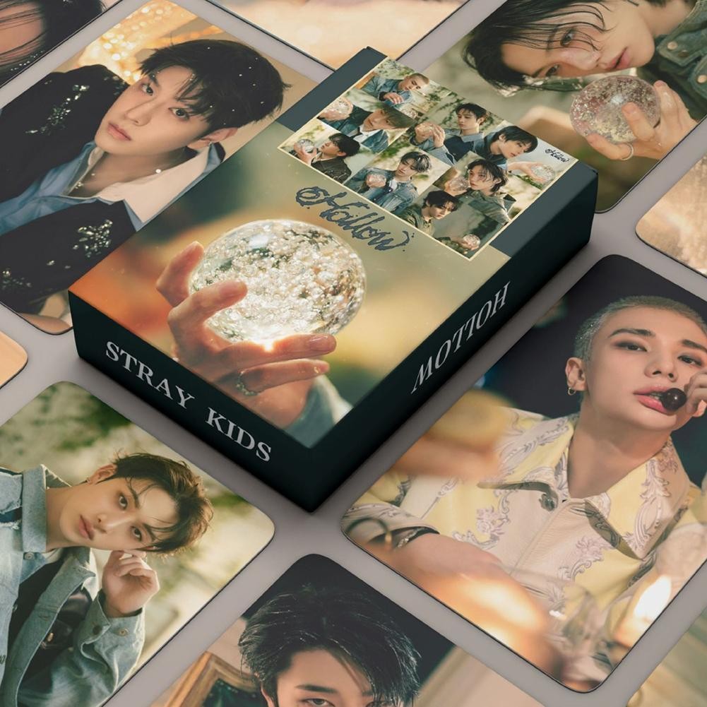 

New 55PCS Kpop SKZ Boy Stickers Photocard HOLLOW New Album Korean Star Lomo Cards Photo Print Card Set Fans Collection Postcard