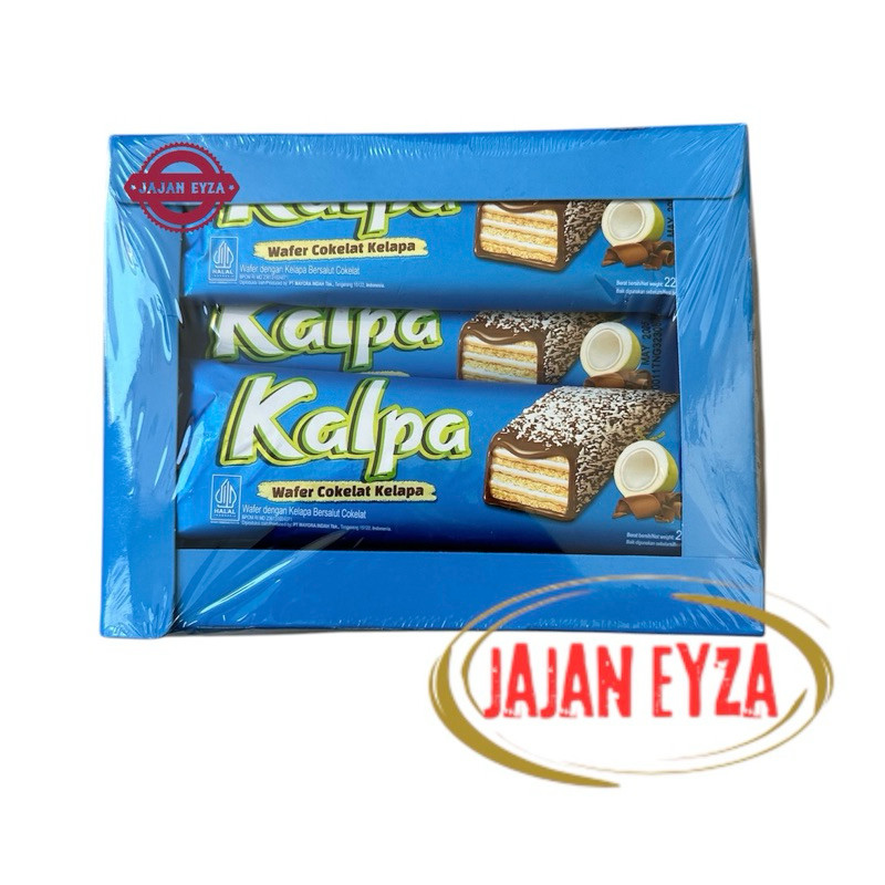 MAYORA KALPA WAFER COKELAT BOX ISI 12 WAFER KALPA COKELAT KELAPA
